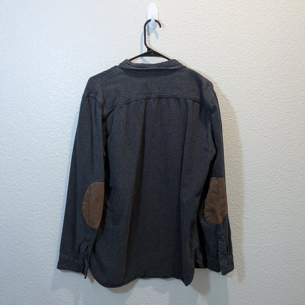 Gap Dark Gray Button Up With Elbow Patch - Size L… - image 2